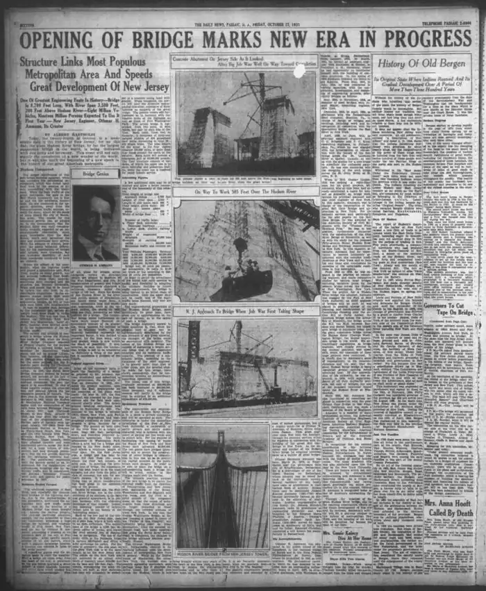 Page from the New York Daily News, 23 October 1931